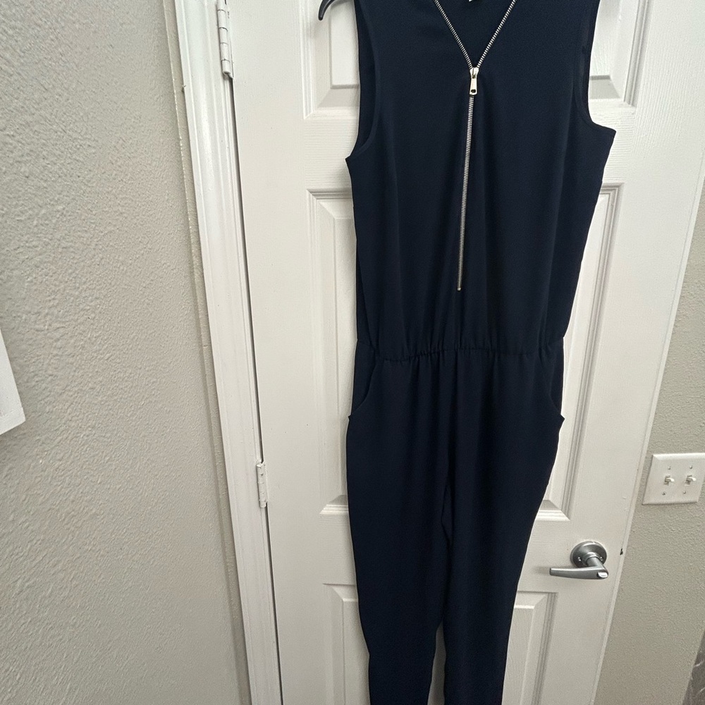 VENUS Navy Sleeveless Jumpsuit
